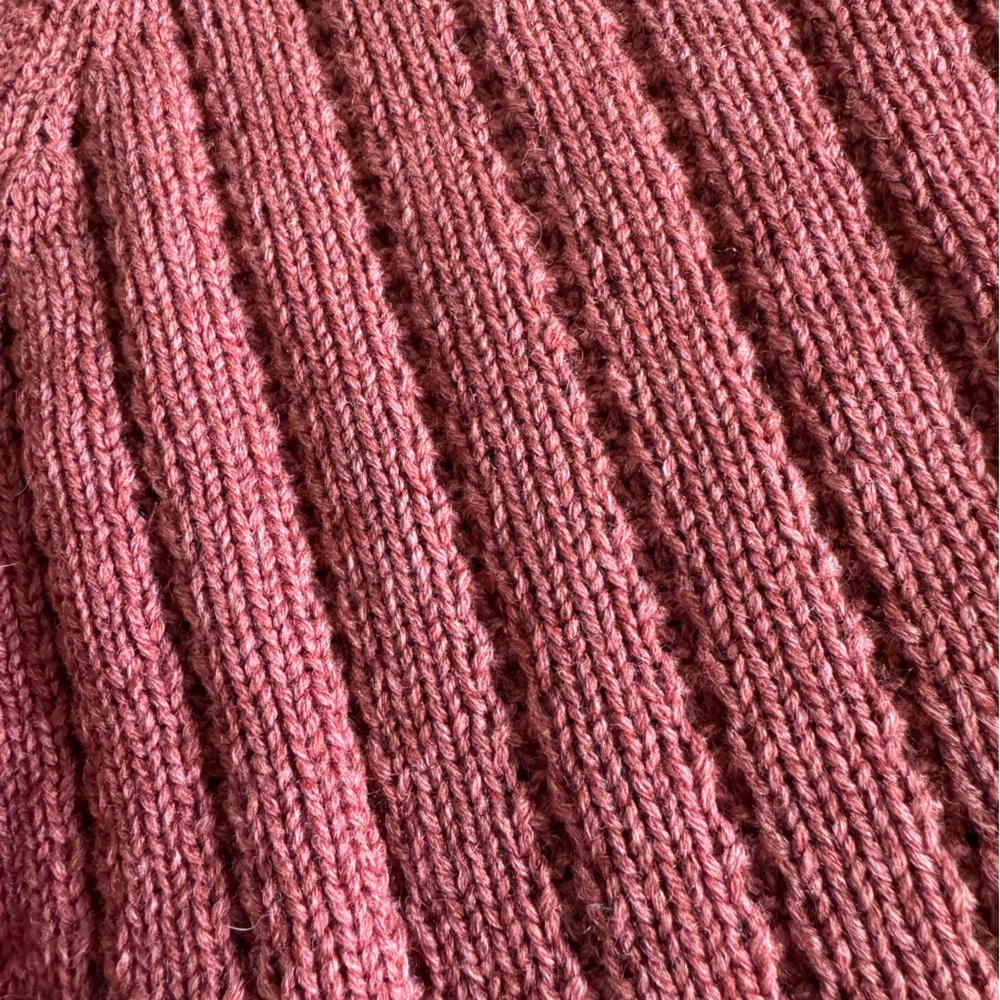 Vintage Rose Cable Knit Sweater - Picture 10 of 15